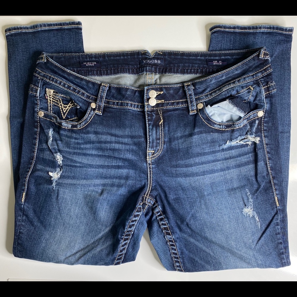 Vigoss Boyfriend Jeans Sz: 20 Length:28